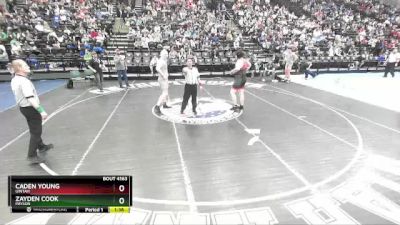 285 lbs Quarterfinal - Caden Young, Uintah vs Zayden Cook, Payson