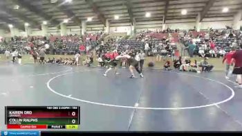 193 lbs Cons. Round 4 - Collin Ralphs, Riverton vs Kairen Oro, Granger