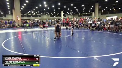 55 lbs Round 1 (8 Team) - Wyatt Goodson, North Desoto Wrestling Academy vs Mohammed Mustafa, Alabama Elite Red