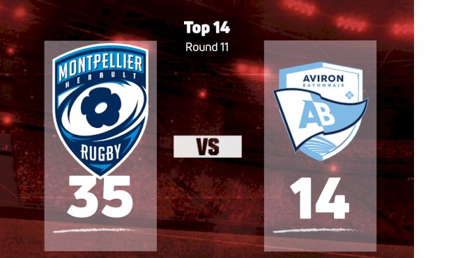 2022 Montpellier Herault Rugby vs Aviron Bayonnais