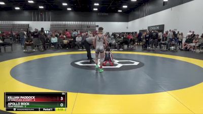 75 lbs 2nd Wrestleback (8 Team) - Killian Paddock, CP Wrestling Academy vs Apollo Rock, Team Missouri