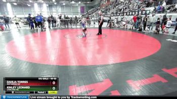49-53 lbs Semifinal - Dahlia Torres, Mat Demon WC vs Kinley Leonard, Lakeland WC