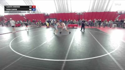 150 lbs Quarterfinal - Lakota Brewer, RT Elite Wrestling vs Evan Curtis, Dubuque Wrestling Club