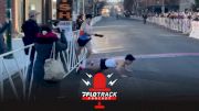 Physical Finish In Turkey Trot Sends Runner Into Barrier