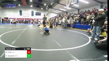 37 lbs Quarterfinal - Brooks Crain, Keystone Wrestling Club vs Kase Zappone, Barnsdall Youth Wrestling