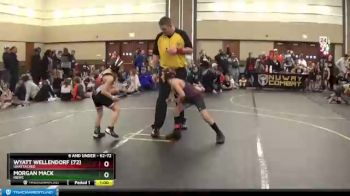 62-72 lbs Semifinal - Wyatt Wellendorf (72), Unattached vs Morgan Mack, NBWC