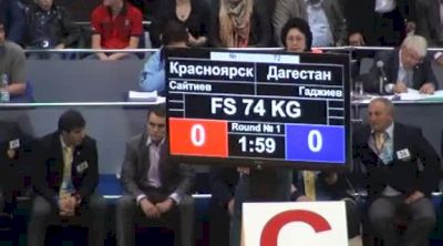 74 lbs semi-finals Adam Saitiev vs. Haji Hajiyev