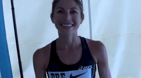 Sara Hall after steeple at the 2012 Pre Classic