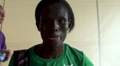 Sally Kipyego after 3k PR 8.35 at the 2012 Pre Classic