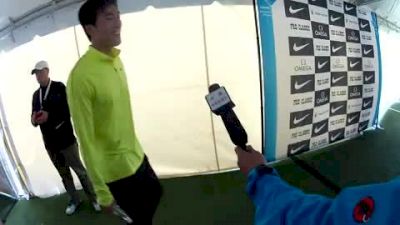 Liu Xiang after equaling WR 12.87 110HH at the 2012 Prefontaine Classic