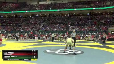 D1-144 lbs Quarterfinal - Israel Petite, Nordonia vs A.J. Parish, Perrysburg