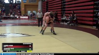 197 lbs Quarterfinal - Jared Voss, Coe vs Darwin Diaz, Unattached