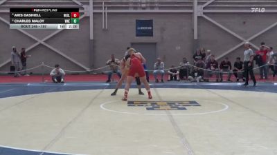 197 lbs Cons. Round 3 - Aris Dashiell, Wesleyan (CT) vs Charles Maloy, Western New England