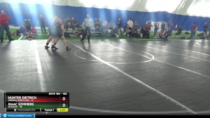 182 lbs Round 1 - Isaac Sommers, GlenOak vs Hunter Dietrich, Minerva ...