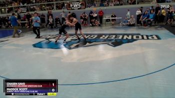 110 lbs Quarterfinal - Maddox Scott, Juneau Youth Wrestling Club Inc. vs Chasen Savo, Dillingham Wolverine Wrestling Club