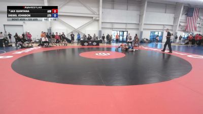 120 lbs Champ. Rd Of 64 - Jax Quintana, Adams City Wrestling vs Diesel Johnson, Jordan Jimenez Training Academy