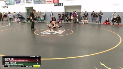 157 lbs Quarterfinal - David Kim, Alaska Battle Cats Wrestling Club vs Kodi Hollis, Interior Grappling Academy