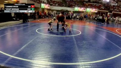 49 lbs Champ. Round 1 - Wyatt Morgan, Silver Valley Wrestling Club vs Gunner Wood, Belt Little Guy