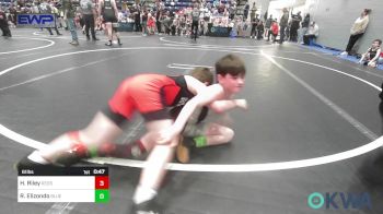 61 lbs Quarterfinal - Hudson Riley, Redskins Wrestling Club vs Ruger Elizondo, Blue Devil Wrestling