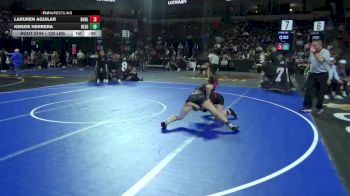 120 lbs Consi Of 8 #1 - Laruren Aguilar, Burlingame (CC) vs Kenzie Herrera, Reedley (CS)