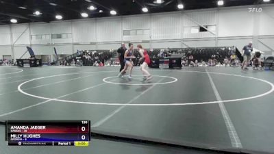 130 lbs Round 4 (6 Team) - Amanda Jaeger, Kansas vs Milly Hughes, Georgia