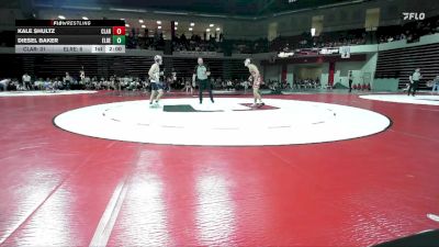 132 lbs Quarterfinals (8 Team) - Kale Shultz, CLAREMORE vs Diesel Baker, EL RENO