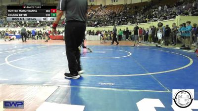 108 lbs Consi Of 32 #2 - Hunter Marchbanks, Chickasha Wrestling vs Kolsen Tiffin, Tecumseh