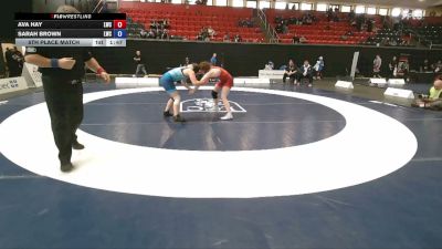 61kg 5th Place Match - Ava Hay, Lakehead Wrestling Club vs Sarah Brown, London-Western Wrestling Club