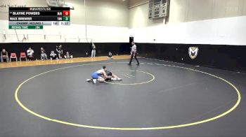 149 lbs Champ. Round 1 - Blayne Powers, Manchester vs Max Brewer, Thomas More