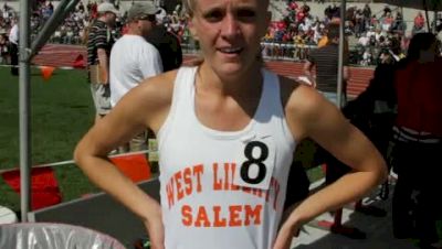 Meghan Vogel West Liberty Salem 1600m D3 Champ 2012 Ohio State Championships