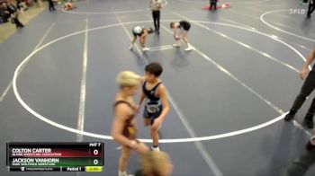 92 lbs Cons. Round 1 - Colton Carter, Blaine Wrestling Association vs Jackson VanHorn, Park Wolfpack Wrestling