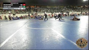 50 lbs 5th Place - Leilani Ingram, Team Of Hard Knox vs Alaina Bert, Del City Little League Wrestling