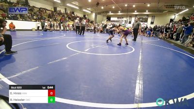 90 lbs Consi Of 4 - Gage Hines, Vian Wrestling Club vs Boston Heissler, Claremore Wrestling Club