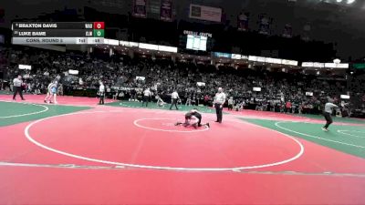 85 lbs Cons. Round 5 - Luke Bame, ELM3 vs Braxton Davis, WAD1