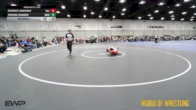 72 lbs Rr Rnd 2 - Patrick Sanchez, Tulsa Elite 12U 2 vs Steven Barber, Warrior Up 12U