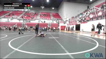 52 lbs Quarterfinal - Maverick Meadows, Tuttle Wrestling Club vs Noah Backus, Newkirk Takedown Club