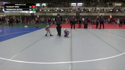 55 lbs Cons. Round 2 - Remington Mittag, Moyer Elite vs Scarlett Wied, Oak Creek Attack