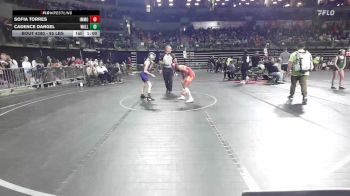 95 lbs Quarterfinal - Sofia Torres, Immortals vs Cadence Dangel, Wall Knights