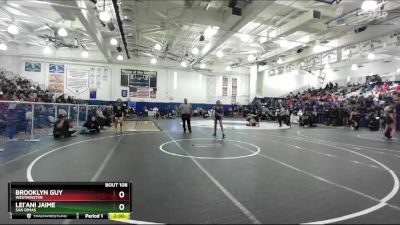 120 lbs Champ. Round 2 - Lei`ani Jaime, San Dimas vs Brooklyn Guy, Westminster