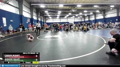 66 lbs Champ. Round 1 - Gordon Valley, Silver Valley Wrestling Club vs Carson Bushey, Mountain Man Wrestling Club