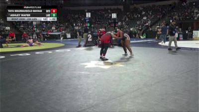 235 lbs Round Of 32 - Taya Maumausolo Matagi, Nipomo (CS) vs Ashley Wafer, Lakewood (SS)