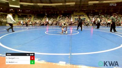 80 lbs Round Of 16 - Crew Swigart, Choctaw Ironman Youth Wrestling vs Rocket McGirt, Salina Wrestling Club