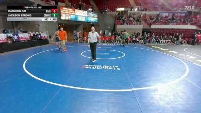 138 lbs Round 5 - Placement (4 Team) - Haolong Cai, Frisco Wakeland vs Jackson Strong, Cedar Park