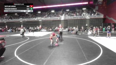 66 lbs Quarterfinal - Skylar Arias, Windy City WC vs Teagan Ehrich, Gladiator Wrestling Academy