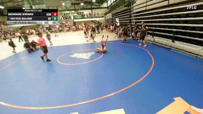 87-97 lbs 1st Place Match - Peyton Eklund, HWA vs McKenzie Steinke, Frankfort Gladiators