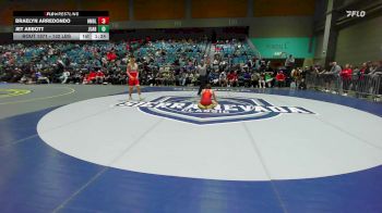 132 lbs Round Of 16 - Braelyn Arredondo, Homedale vs Jet Abbott, Juab