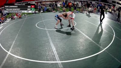 105 lbs 3rd Place Match - Tate Lawrence, Oregon vs Killian Dempsey, Montana
