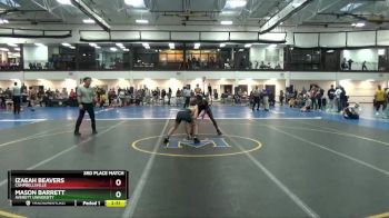 125 lbs 3rd Place Match - Mason Barrett, Averett University vs Izaeah Beavers, Campbellsville
