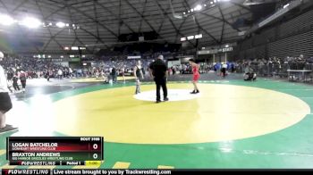 100 lbs Champ. Round 2 - Braxton Andrews, Gig Harbor Grizzlies Wrestling Club vs Logan Batchelor, Lionheart Wrestling Club