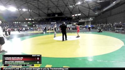 100 lbs Champ. Round 2 - Braxton Andrews, Gig Harbor Grizzlies Wrestling Club vs Logan Batchelor, Lionheart Wrestling Club